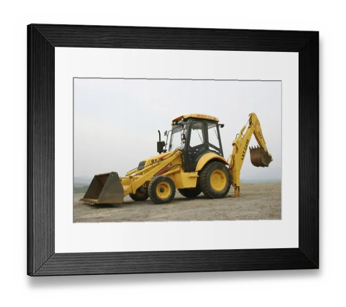 Framed Print : Vehicle, earth mover, poclain (L&t)