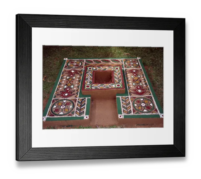 Framed Print : Tree plantation pot at Shantiniketan