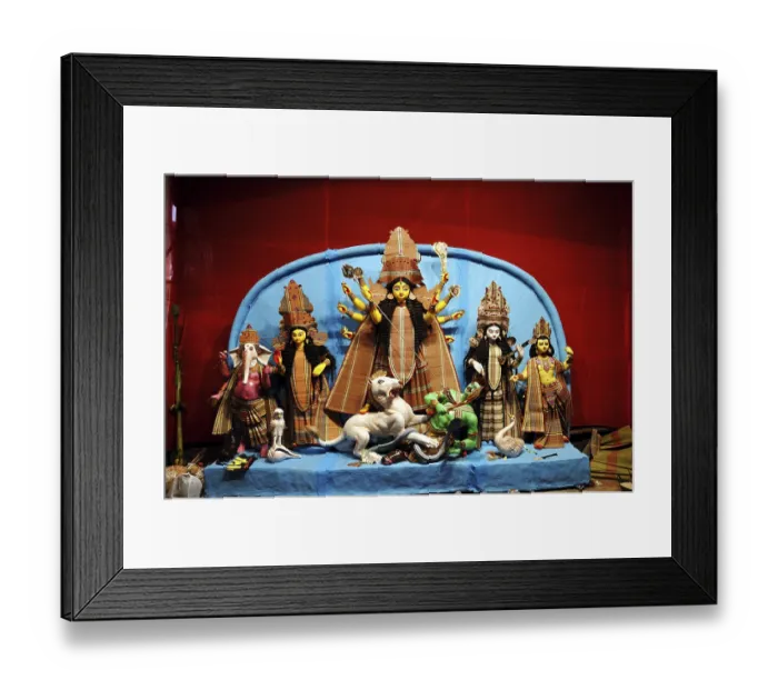 Framed Print : Goddess durga idol on durga puja festival