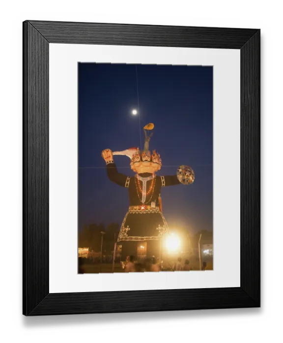 Framed Print : Statue of demon ravan effigy in dussera dusera festival Framed Print : Statue of demon ravan effigy in dussera dusera festival