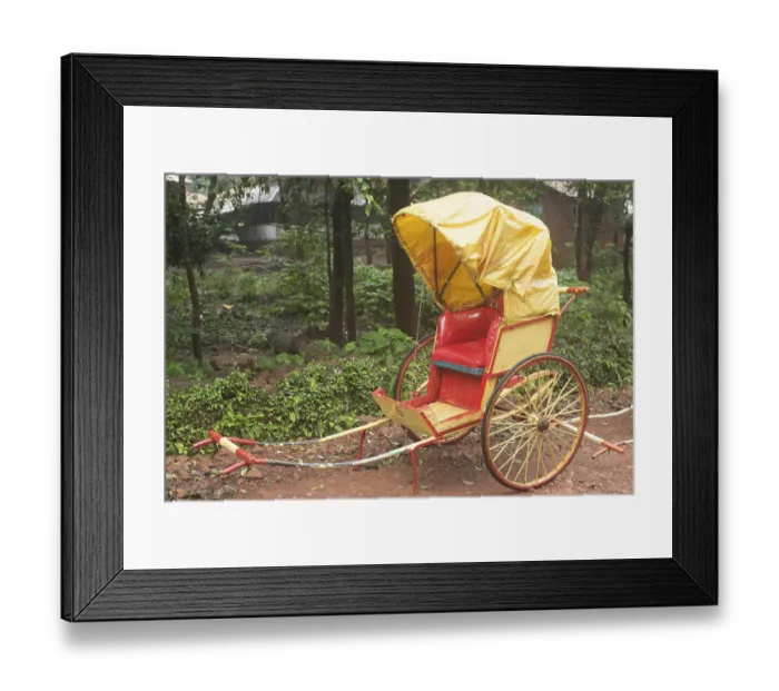 Framed Print : Hand Pull Rickshaw, Matheran, Raigad Framed Print : Hand Pull Rickshaw, Matheran, Raigad