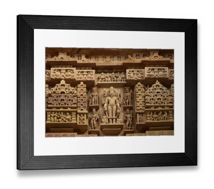 Framed Print : Sculpture at Laxman Temple, Khajuraho