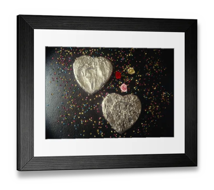 Framed Print : Greeting card design hearts for Valentine Day