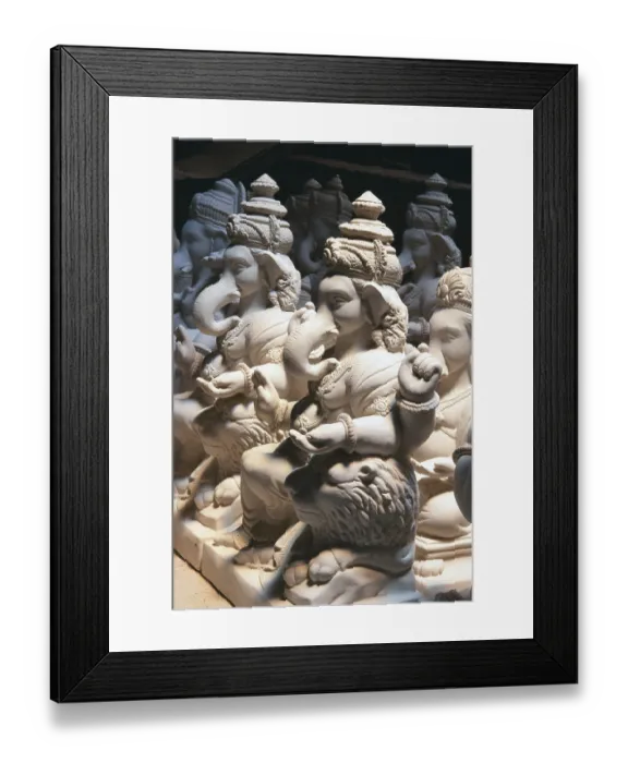 Framed Print : Ganesh ganpati idols psp, Pend, Maharashtra, India