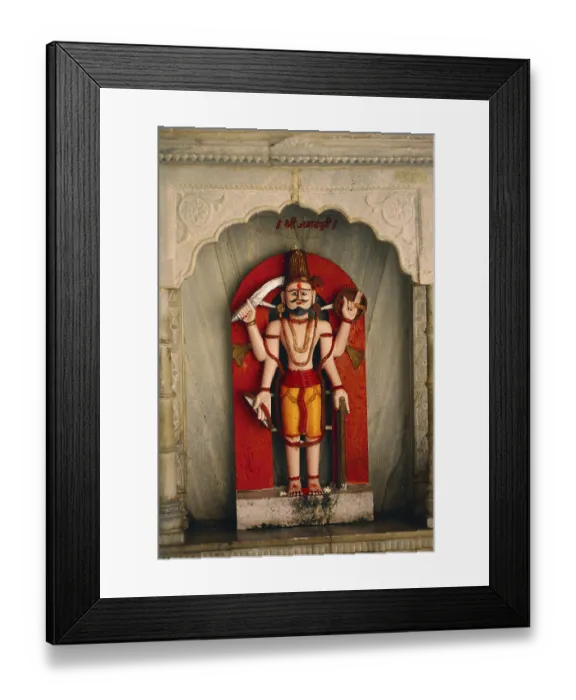 Framed Print : Idol of god Parsuram, India