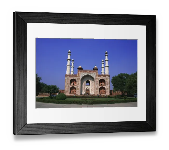 Framed Print : Richly decorated entrance building of Akbar's tomb Framed Print : Richly decorated entrance building of Akbar's tomb