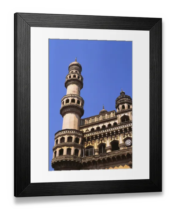 Framed Print : Decorated minar of Charminar, Hyderabad