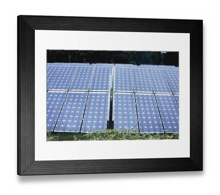 Framed Print : Rows of solar cells for solar energy Framed Print : Rows of solar cells for solar energy