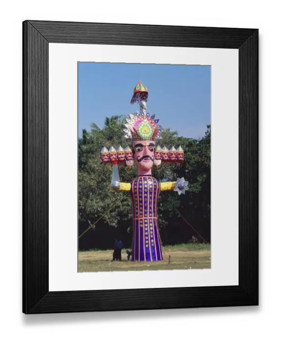 Framed Print : Dussera dusera festival, Ravan statue for Ramleela Framed Print : Dussera dusera festival, Ravan statue for Ramleela