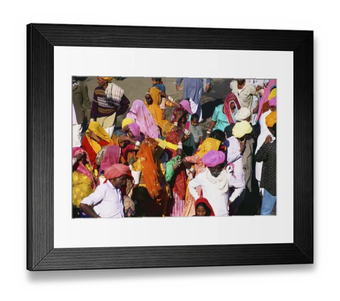 Framed Print : Colourful people at Pushkar Fair