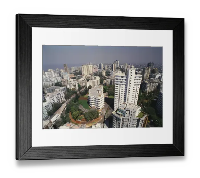 Framed Print : Bombay Mumbai, Aerial View, Maharashtra, India Framed Print : Bombay Mumbai, Aerial View, Maharashtra, India