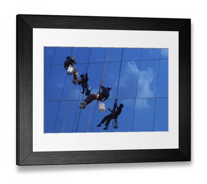 Framed Print : Glass cleaner, Bombay Mumbai, Maharashtra, India