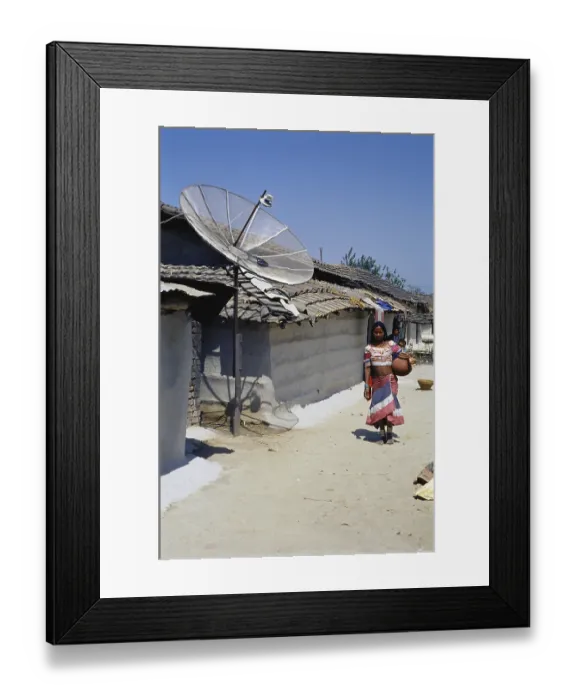 Framed Print : Tharu village tribal, Uttar Pradesh, India
