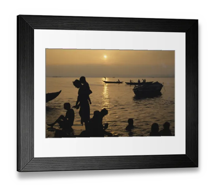 Framed Print : Ganga river, Haridwar, Uttaranchal Uttarakhand