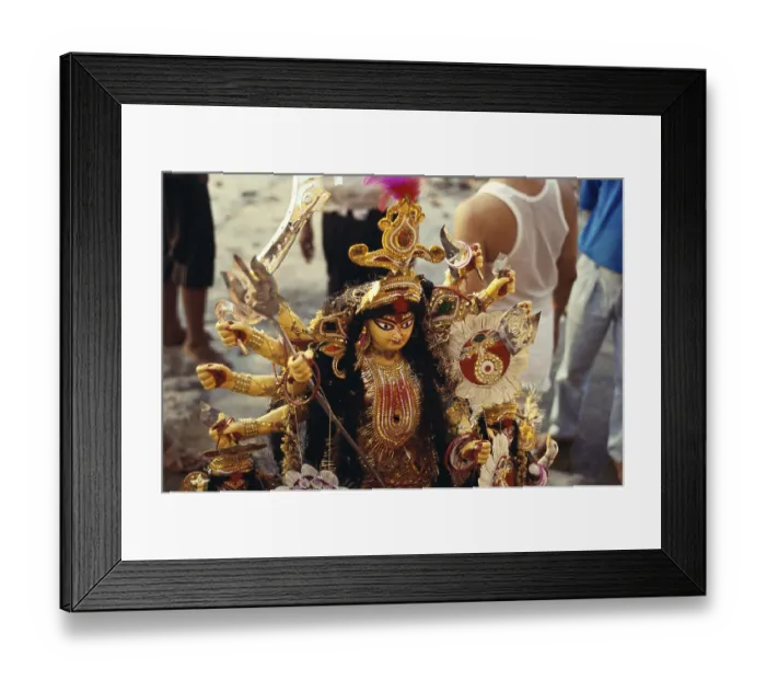 Framed Print : Durga Puja festival, immersion of goddess idol