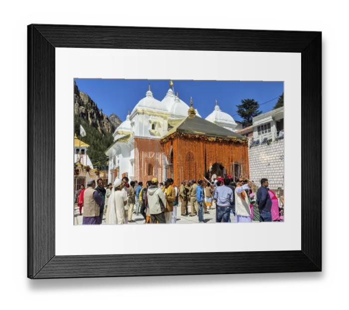 Framed Print : Ganga Temple, Gangotri, Uttarakhand, India, Asia