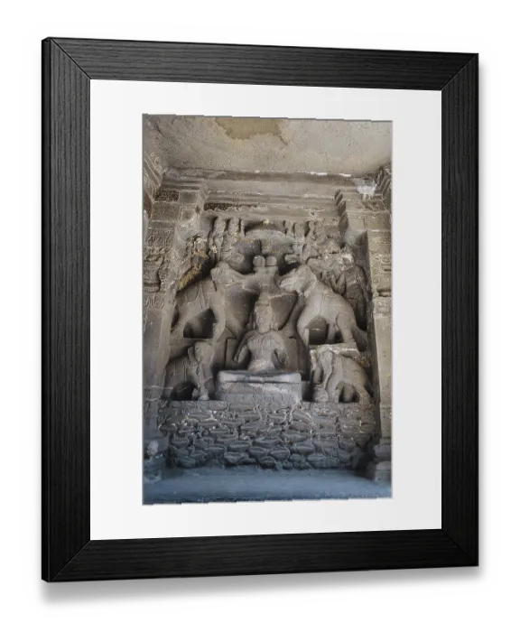 Framed Print : Gajalakshmi sculpture at Kailasa temple Framed Print : Gajalakshmi sculpture at Kailasa temple
