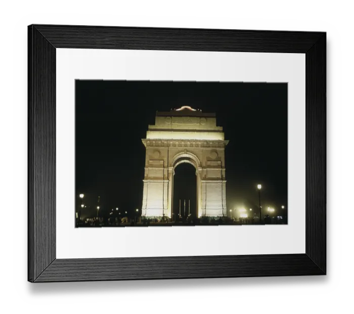Framed Print : Illuminated structure of India Gate Framed Print : Illuminated structure of India Gate