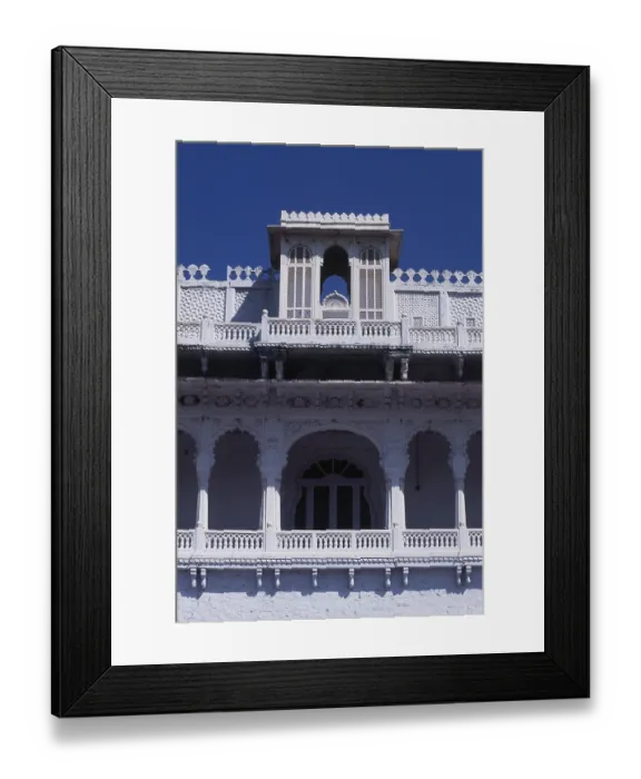 Framed Print : Decorated balcony of palace, Kota
