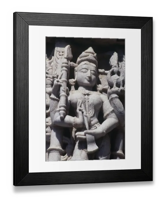 Framed Print : Carved figure of Surya sun temple