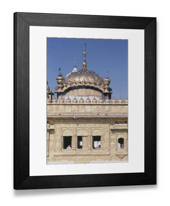 Framed Print : Gold gilded dome and wall, Golden temple