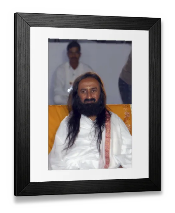 Framed Print : Gurudev Sri Sri Ravi Shankar at yoga camp