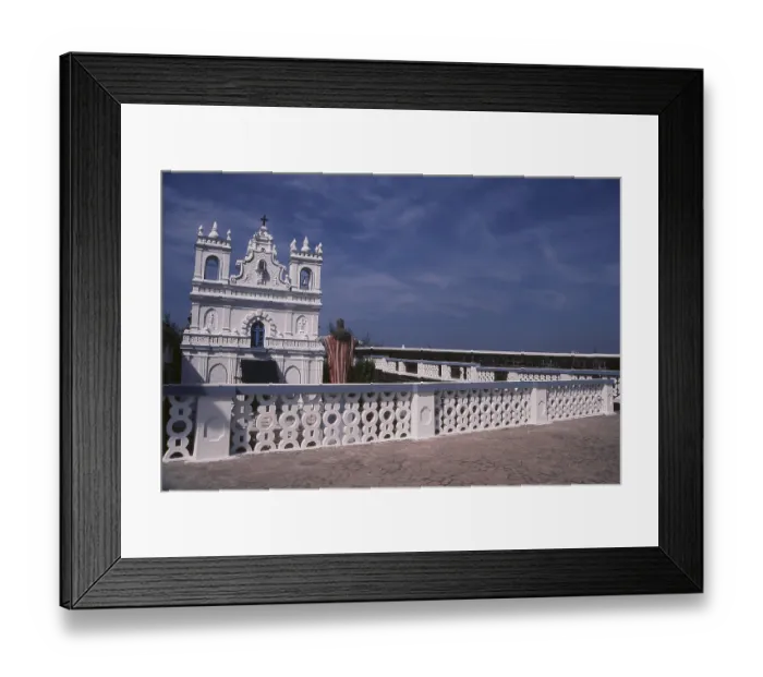 Framed Print : Church in Tiracol fort, Goa, India
