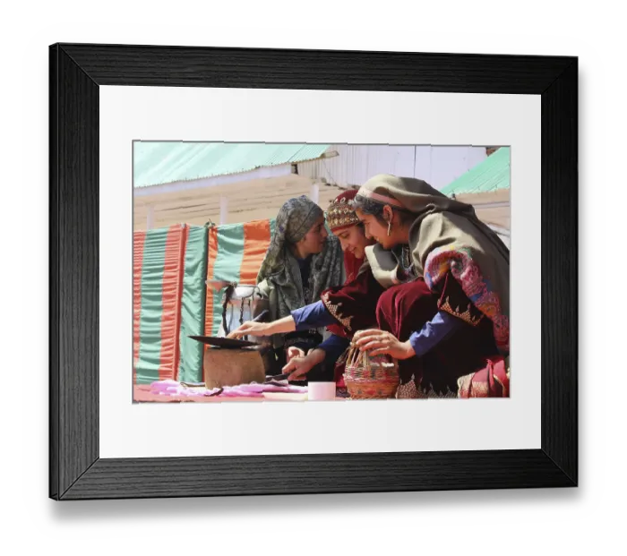 Framed Print : Kashmiri women celebrating Chandigam