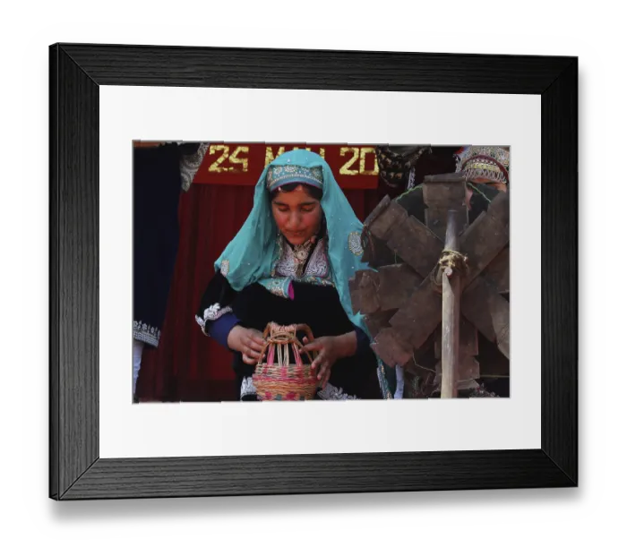 Framed Print : Kashmiri women celebrating Chandigam