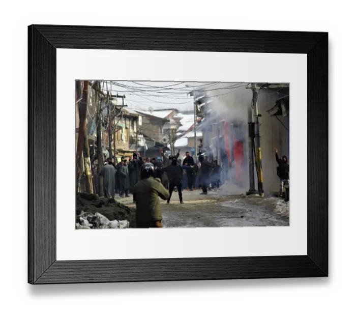 Framed Print : Kashmiri Muslim protester, baramulla Framed Print : Kashmiri Muslim protester, baramulla