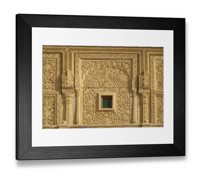 Framed Print : Carving on palace wall, Jaisalmer Framed Print : Carving on palace wall, Jaisalmer