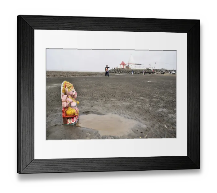 Framed Print : Ganesh idol, Dumas beach, Surat