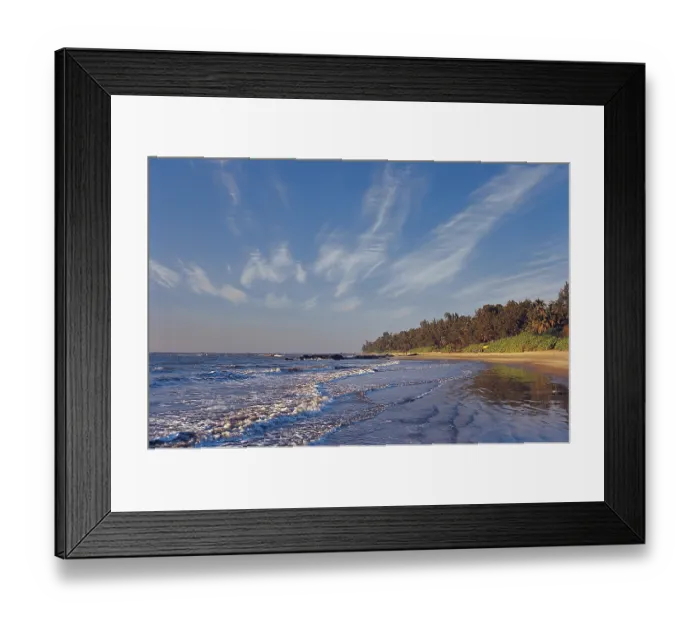Framed Print : Altostratus Clouds Looming over Kihim Beach