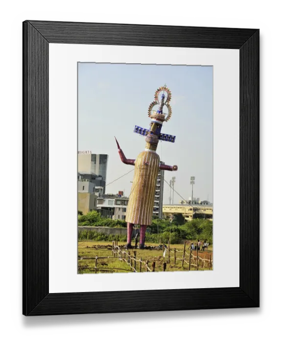 Framed Print : Effigy of Ravana, Dussehra Festival