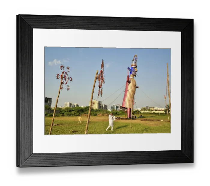 Framed Print : Effigy of Ravana, Dussehra Festival