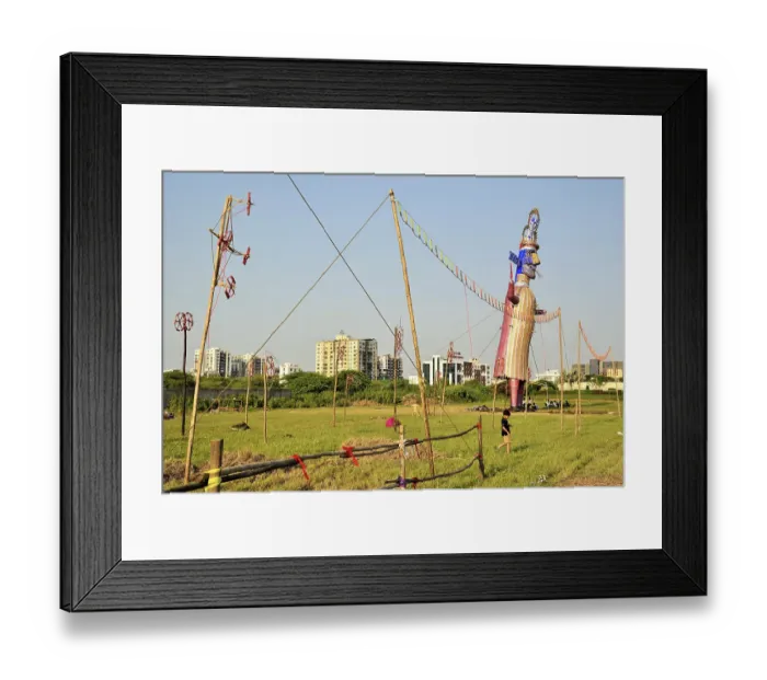 Framed Print : Effigy of Ravana, Dussehra Festival