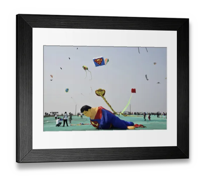 Framed Print : International Kite Festival, Tithal