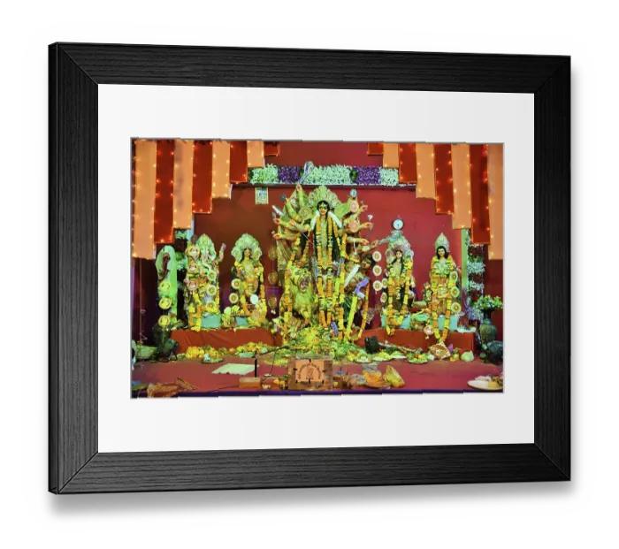 Framed Print : Goddess Durga idol during Navratri festival