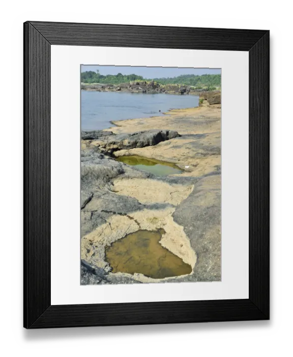 Framed Print : Auranga river, Valsad, Gujarat, India, Asia