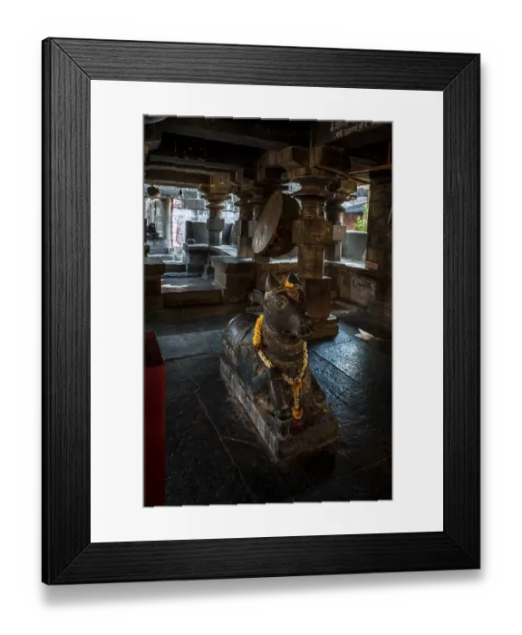Framed Print : Nandi statue Kudala Sangameshwara Temple