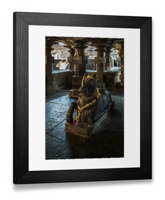Framed Print : Nandi statue Kudala Sangameshwara Temple Framed Print : Nandi statue Kudala Sangameshwara Temple