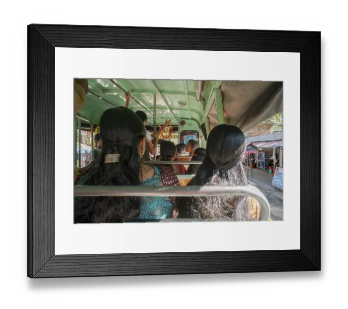 Framed Print : Woman sitting in bus, Palayoor Framed Print : Woman sitting in bus, Palayoor