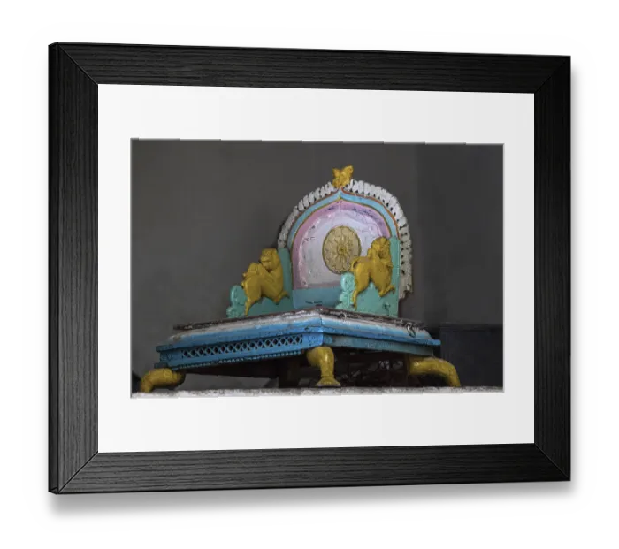 Framed Print : Throne utsav bajoth in Shantinath Digambar Jain Temple