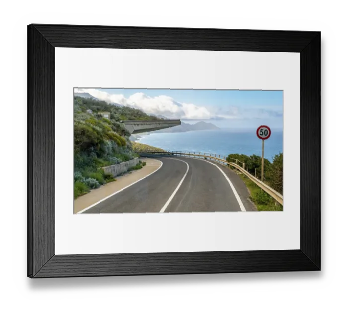 Framed Print : Sardinia, dreamlike coastal road by the sea Framed Print : Sardinia, dreamlike coastal road by the sea
