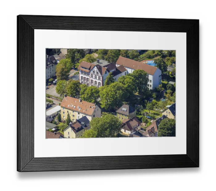 Framed Print : Aerial photo, Tinsberger Schule Grundschule