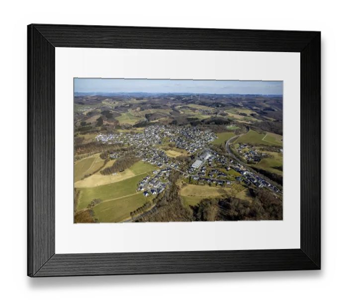 Framed Print : Aerial view, view of Rohde residential area