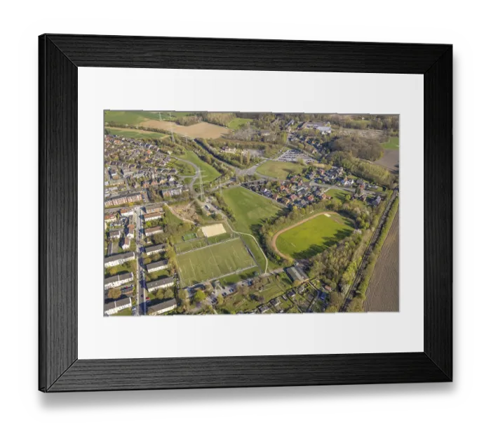 Framed Print : Aerial view, PSV Bork Stadion football stadium on Waltroper StraBe