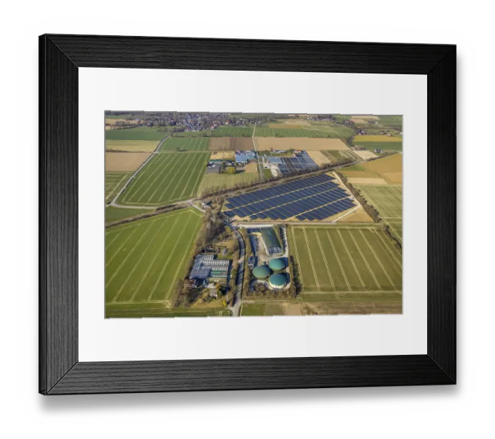 Framed Print : Aerial view, solar park photovoltaic plant Sternweg Framed Print : Aerial view, solar park photovoltaic plant Sternweg