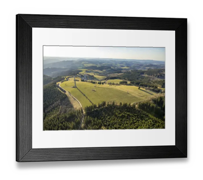 Framed Print : Aerial view, local view with distant view
