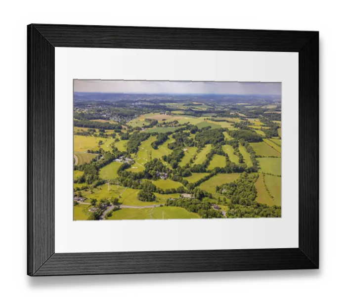 Framed Print : Aerial photo, Golf-Club Bergisch Land Wuppertal e
